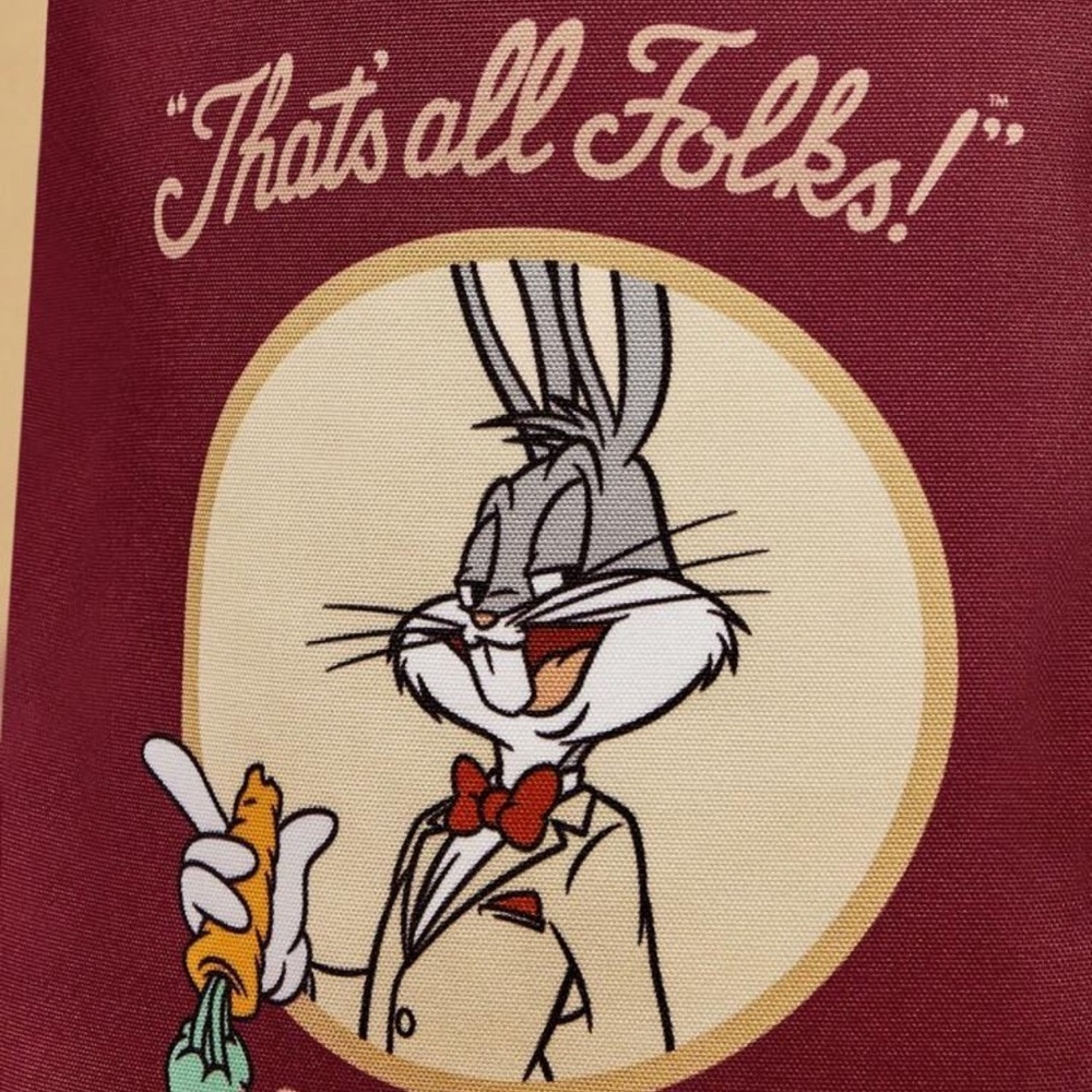 Bugs Bunny Looney Tunes Burgundy Tote Bag - Picture 5 of 5